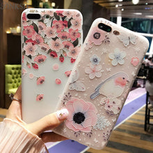 Load image into Gallery viewer, 3D Cute Flower Silicone Matte Case For iPhone