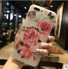 Load image into Gallery viewer, 3D Cute Flower Silicone Matte Case For iPhone