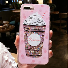 Load image into Gallery viewer, Ice Cream Glitter Liquid Cover For iPhone, Samsung