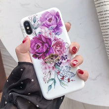 Load image into Gallery viewer, Leaf Flower Glossy Silicone Case For iPhone