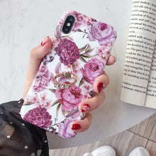 Load image into Gallery viewer, Leaf Flower Glossy Silicone Case For iPhone