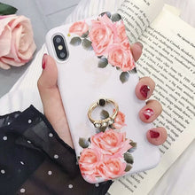 Load image into Gallery viewer, Leaf Flower Glossy Silicone Case For iPhone