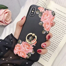Load image into Gallery viewer, Leaf Flower Glossy Silicone Case For iPhone