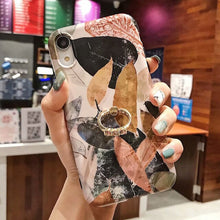Load image into Gallery viewer, Leaf Flower Glossy Silicone Case For iPhone