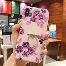 Load image into Gallery viewer, Leaf Flower Glossy Silicone Case For iPhone