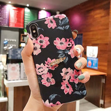 Load image into Gallery viewer, Leaf Flower Glossy Silicone Case For iPhone