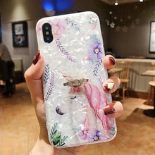 Load image into Gallery viewer, Leaf Flower Glossy Silicone Case For iPhone