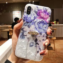 Load image into Gallery viewer, Leaf Flower Glossy Silicone Case For iPhone