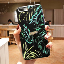 Load image into Gallery viewer, Leaf Flower Glossy Silicone Case For iPhone