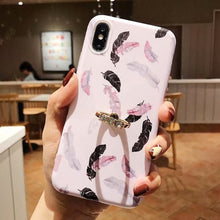 Load image into Gallery viewer, Leaf Flower Glossy Silicone Case For iPhone