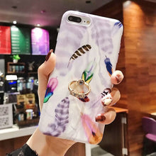 Load image into Gallery viewer, Leaf Flower Glossy Silicone Case For iPhone