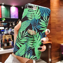 Load image into Gallery viewer, Leaf Flower Glossy Silicone Case For iPhone