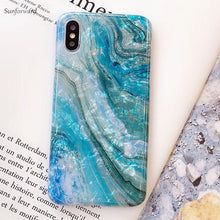 Load image into Gallery viewer, Marble Silicon Stand Phone Case For iPhone