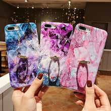 Load image into Gallery viewer, Jewelled Finger Ring Holder Case For iPhone