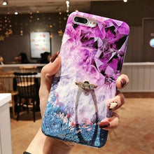 Load image into Gallery viewer, Jewelled Finger Ring Holder Case For iPhone