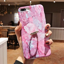 Load image into Gallery viewer, Jewelled Finger Ring Holder Case For iPhone