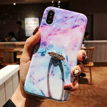 Load image into Gallery viewer, Jewelled Finger Ring Holder Case For iPhone