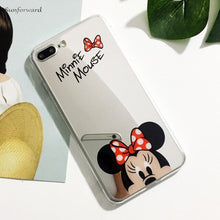 Load image into Gallery viewer, Mickey Minnie Mirror Ring Phone Case For iPhone