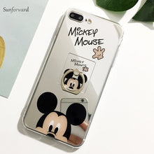 Load image into Gallery viewer, Mickey Minnie Mirror Ring Phone Case For iPhone