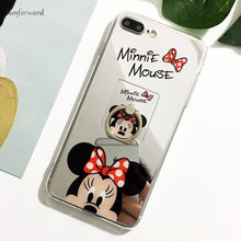 Load image into Gallery viewer, Mickey Minnie Mirror Ring Phone Case For iPhone