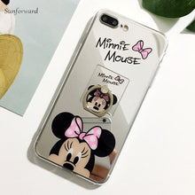 Load image into Gallery viewer, Mickey Minnie Mirror Ring Phone Case For iPhone
