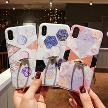 Load image into Gallery viewer, Geometric Silicone Ring Case For iPhone