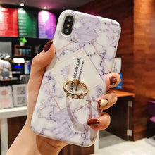 Load image into Gallery viewer, Geometric Silicone Ring Case For iPhone