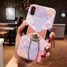 Load image into Gallery viewer, Geometric Silicone Ring Case For iPhone