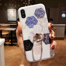 Load image into Gallery viewer, Geometric Silicone Ring Case For iPhone