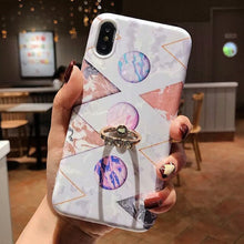 Load image into Gallery viewer, Geometric Silicone Ring Case For iPhone