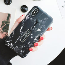 Load image into Gallery viewer, Fashion Marble Silicon Ring Phone Cases For iPhone
